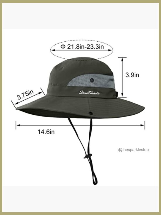 Packable Wide Brim Sun Hat with UV Protection for Beach Fishing Hiking